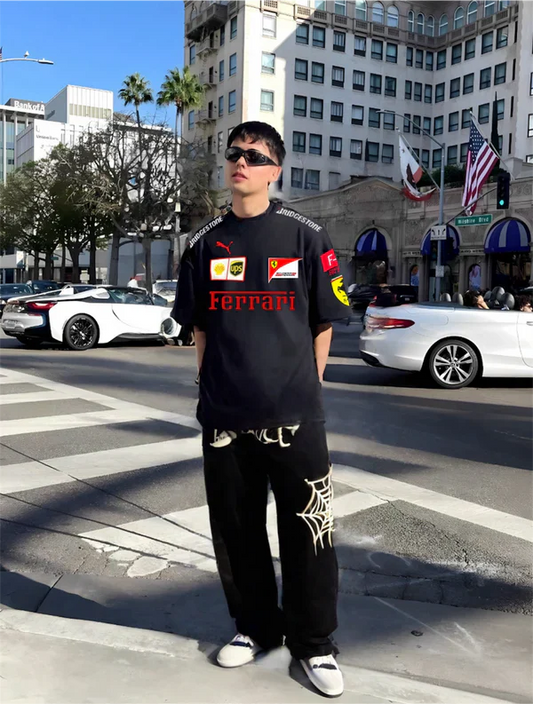 Ferrari Racing Oversized T-SHIRT | BLACK